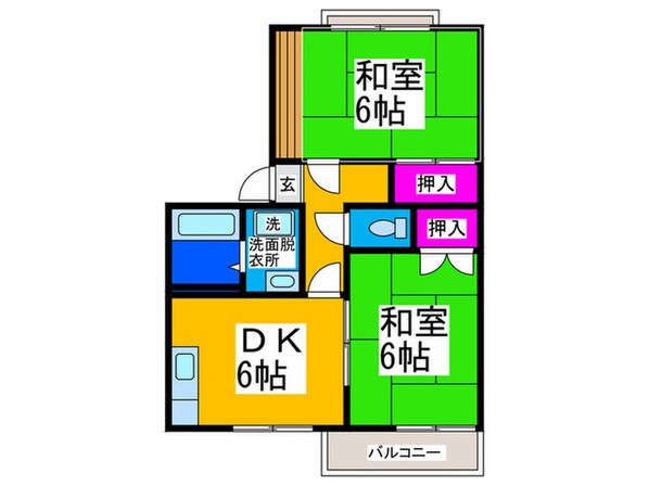 サンメイト深井Ｂの物件間取画像